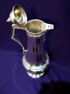 Shabby Middle Town 1898 Silver Plate Serving Aesthetic Art Decor Pitcher Ewer