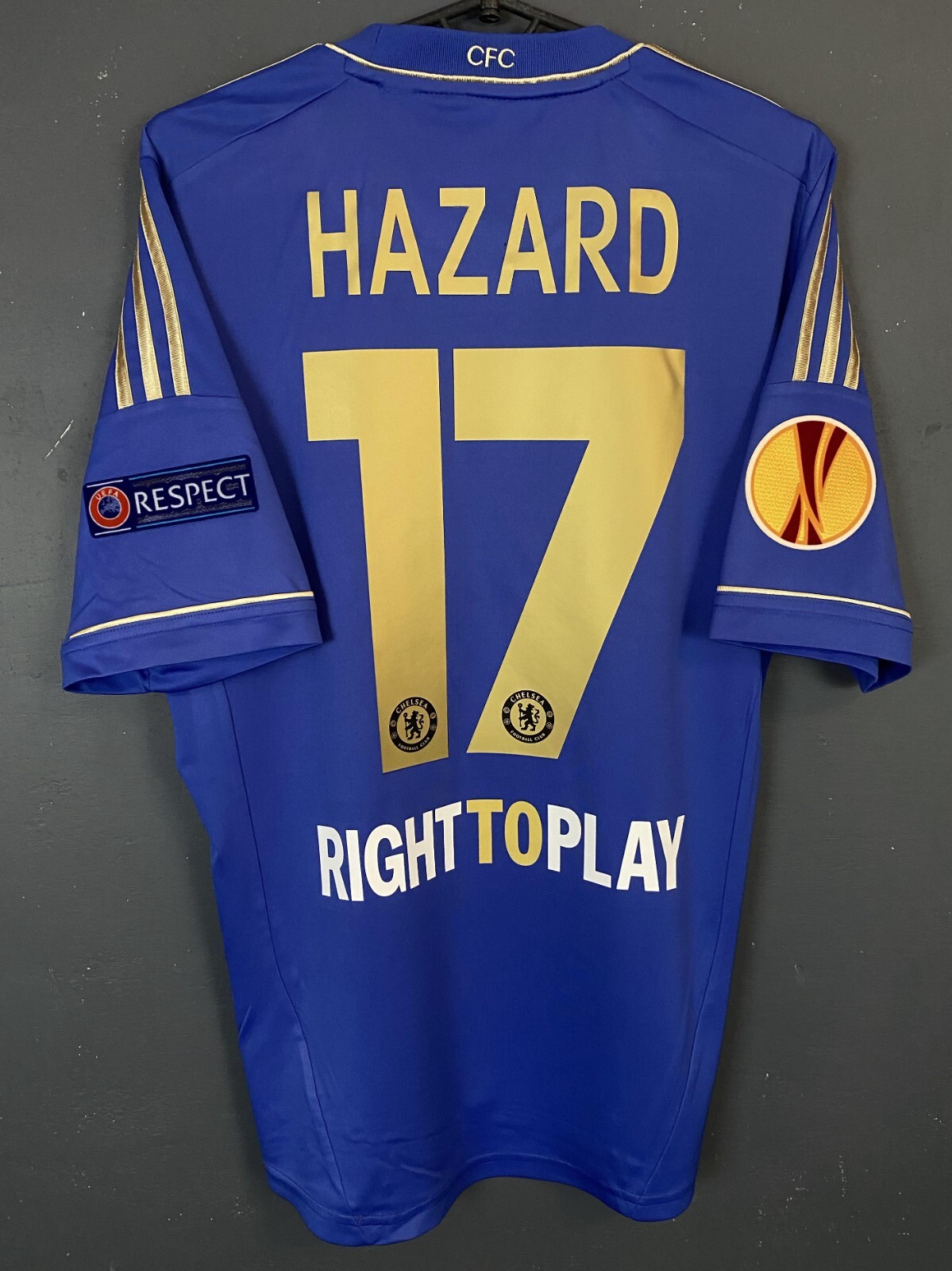 MEN'S FC CHELSEA 2012/2013 EDEN HAZARD UEFA SOCCER FOOTBALL SHIRT