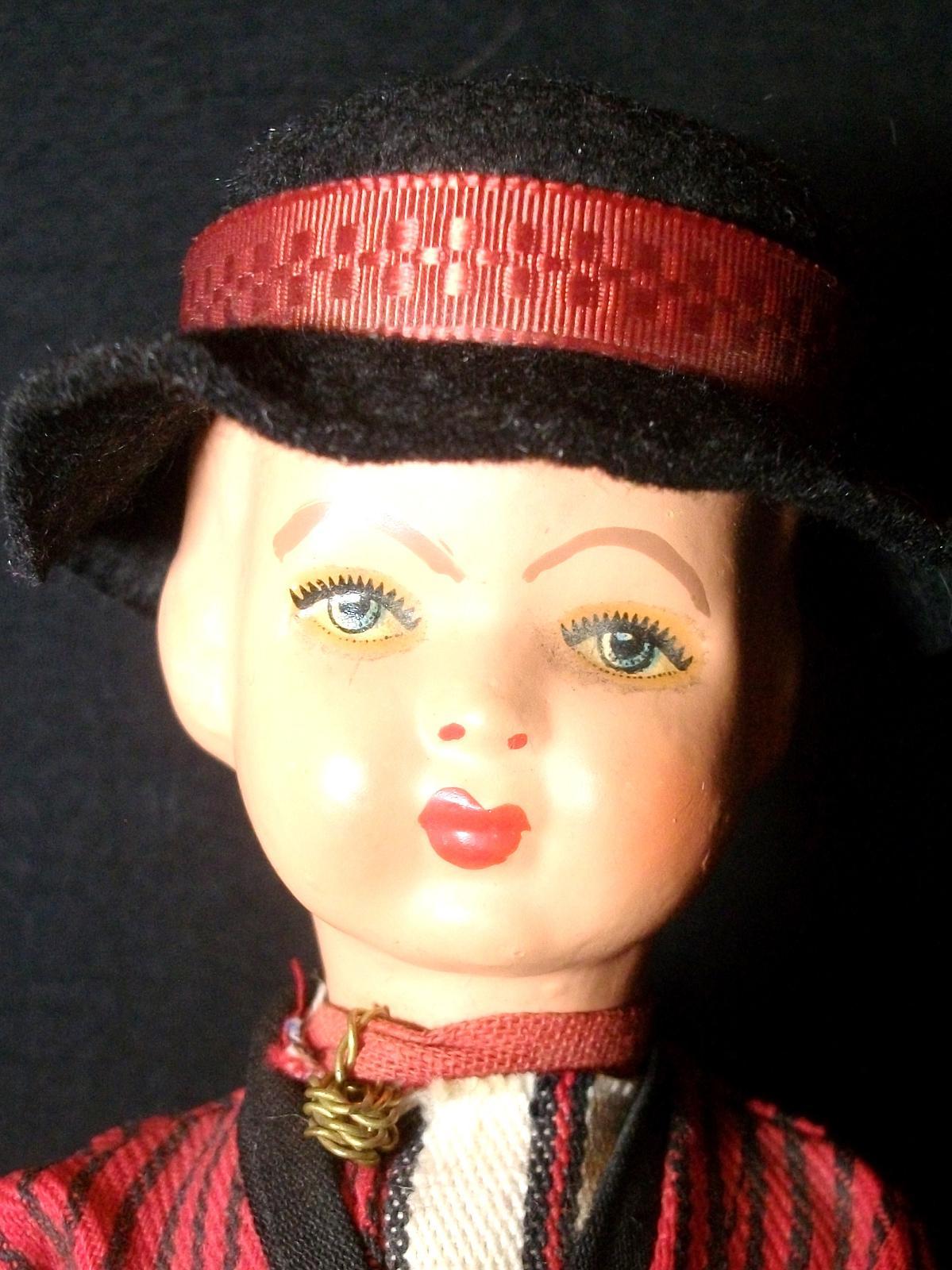 1930’s Composition Netherlands Holland Male Doll Original Costume 9” Lassie Boy