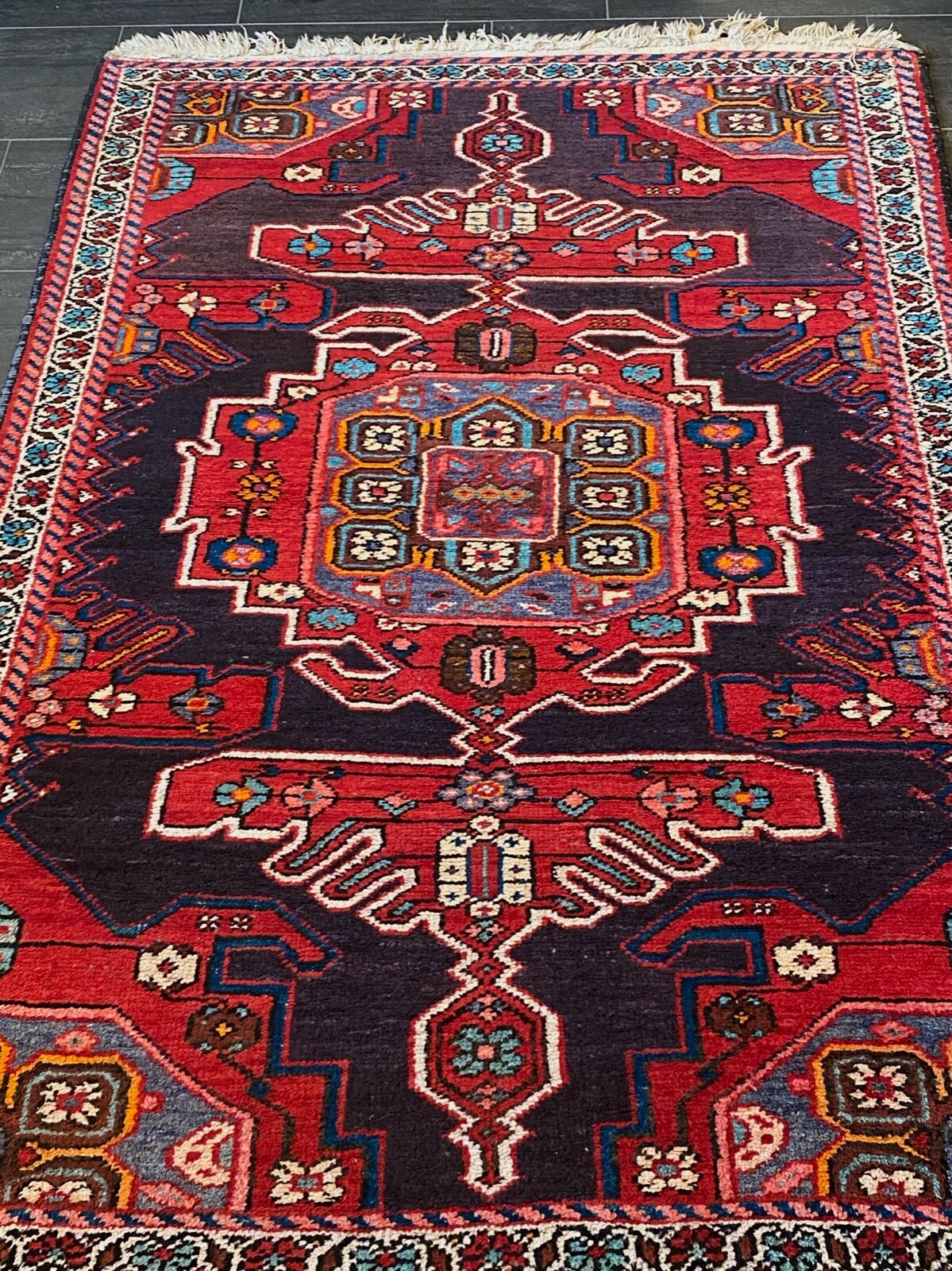 Orient Teppich Maschad 2,10 x 1,33 cm Rot Perser Handgeknüpft