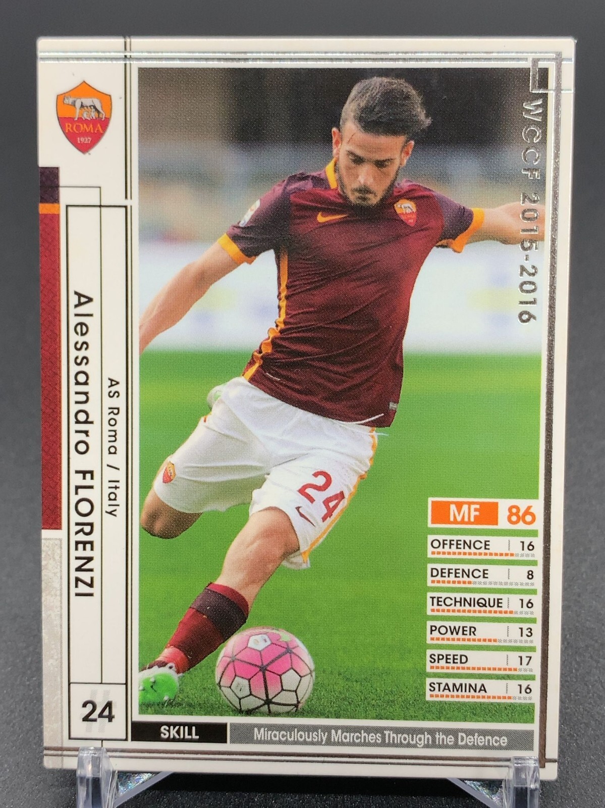 Alessandro Florenzi AS Roma Card WCCF 2015 - 2016 Japanese