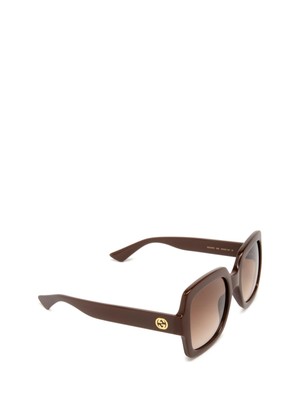 Pre-owned Gucci Gg1337s-006 Brown Sunglasses