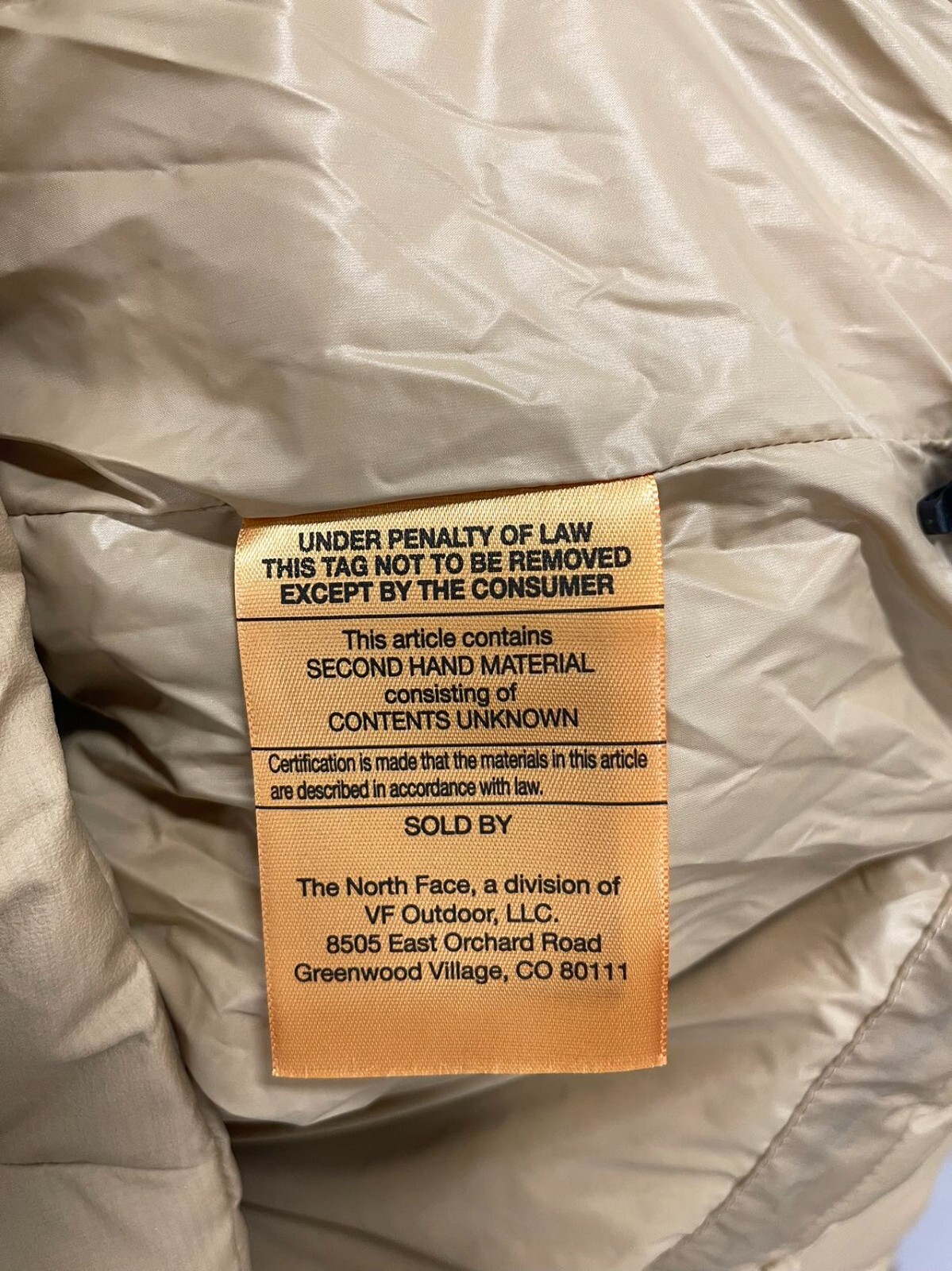 Pre-owned The North Face Mens Rmst Nuptse Down Jacket 700 Down /khaki Stone