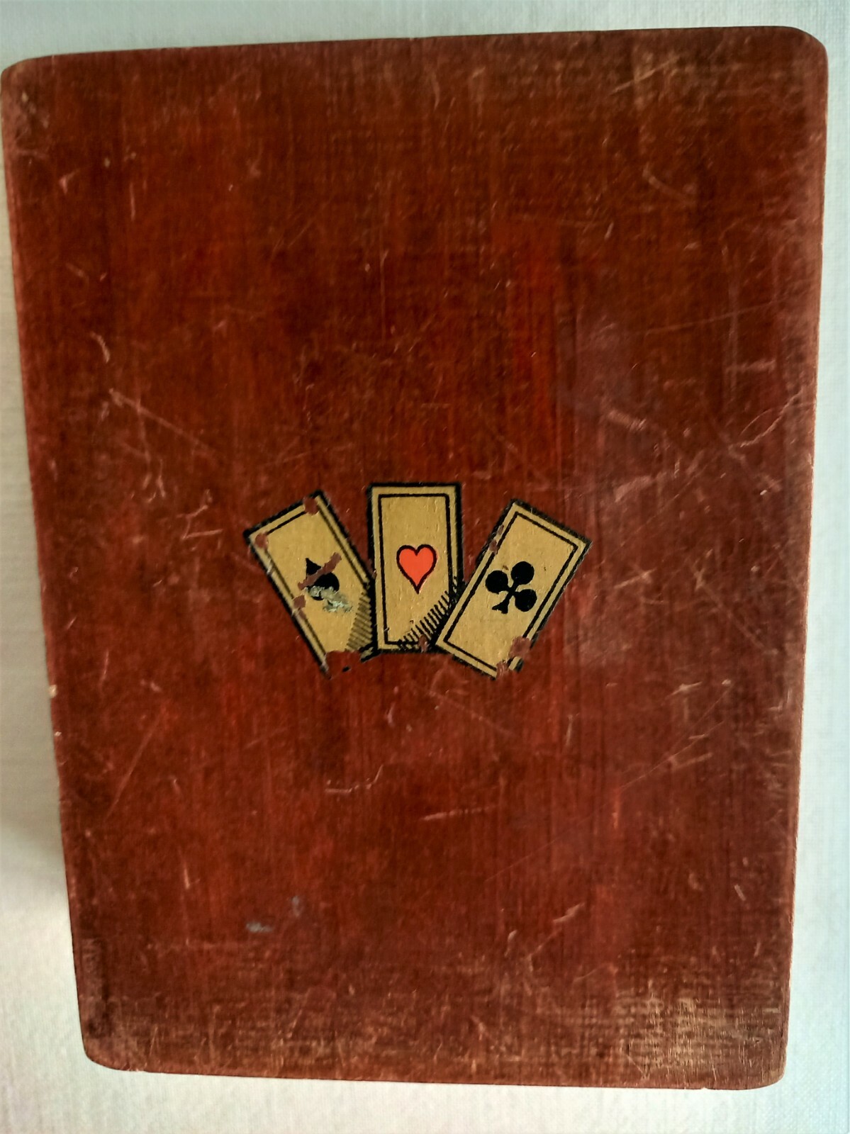 Altes Zauberkästchen 10,5x7,5cm mit 10 Karten und Abdeckungsblatt ohne Anleitung