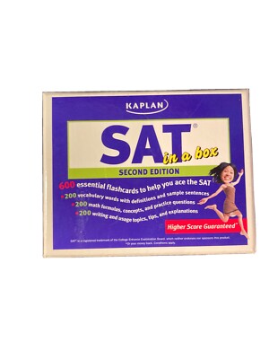 Kaplan SAT Flashcards 2nd edition - 600 cards Vocab, Math,  Writing, Usage - EC