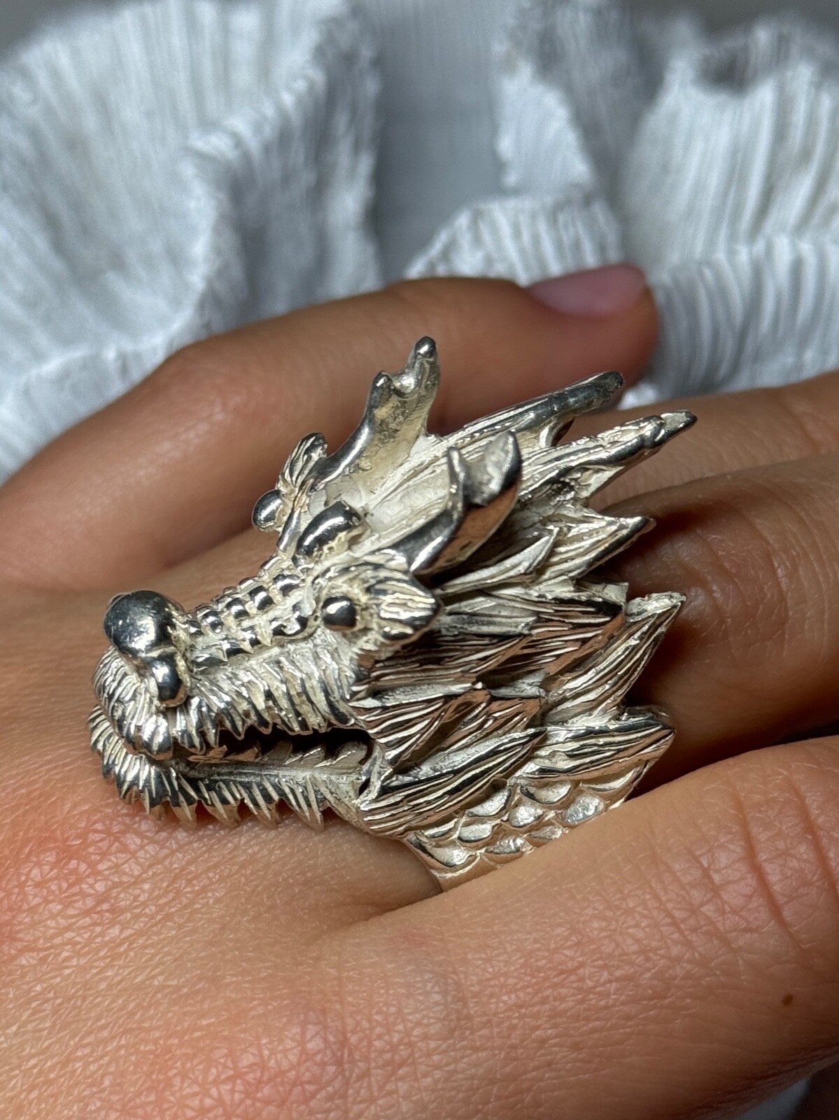 925 STERLING SILVER DRAGON RING SIZE 11 | eBay