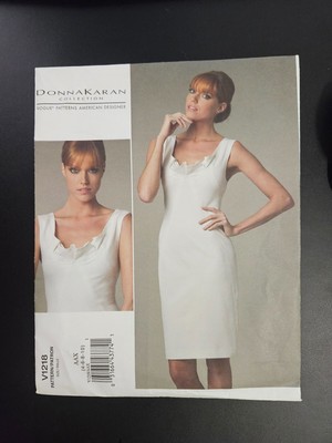 V1218 Vogue Designer Donna Karan Sheath Dress Sew Pattern sizes 4-10