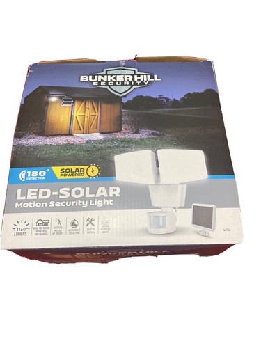 Bunker Hill Security, LED-Solar Motion Security Light, 50ft 180 degree, c-x