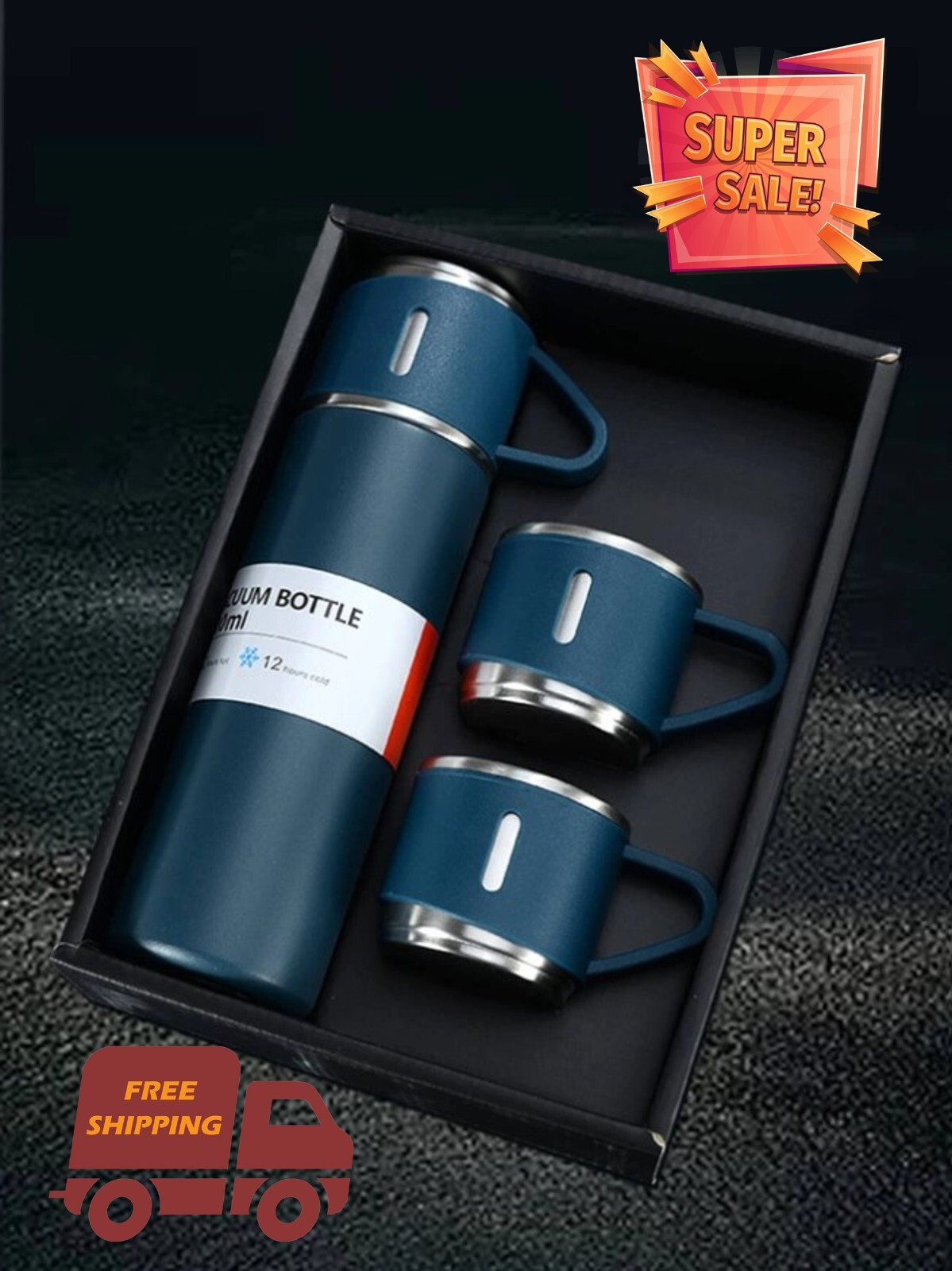 Stainless Steel Vacuum Flask Double Layer Gift Set