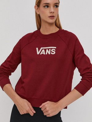 

Женская повседневная спортивная толстовка Vans Flying Crewneck Port Royale с круглым вырезом, Красный, Vans Flying Crewneck