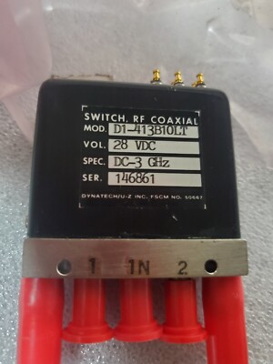 Dynatech/Ducommun D1-413B10LT external terminated coaxial switch 28V DC-3GHz NEW