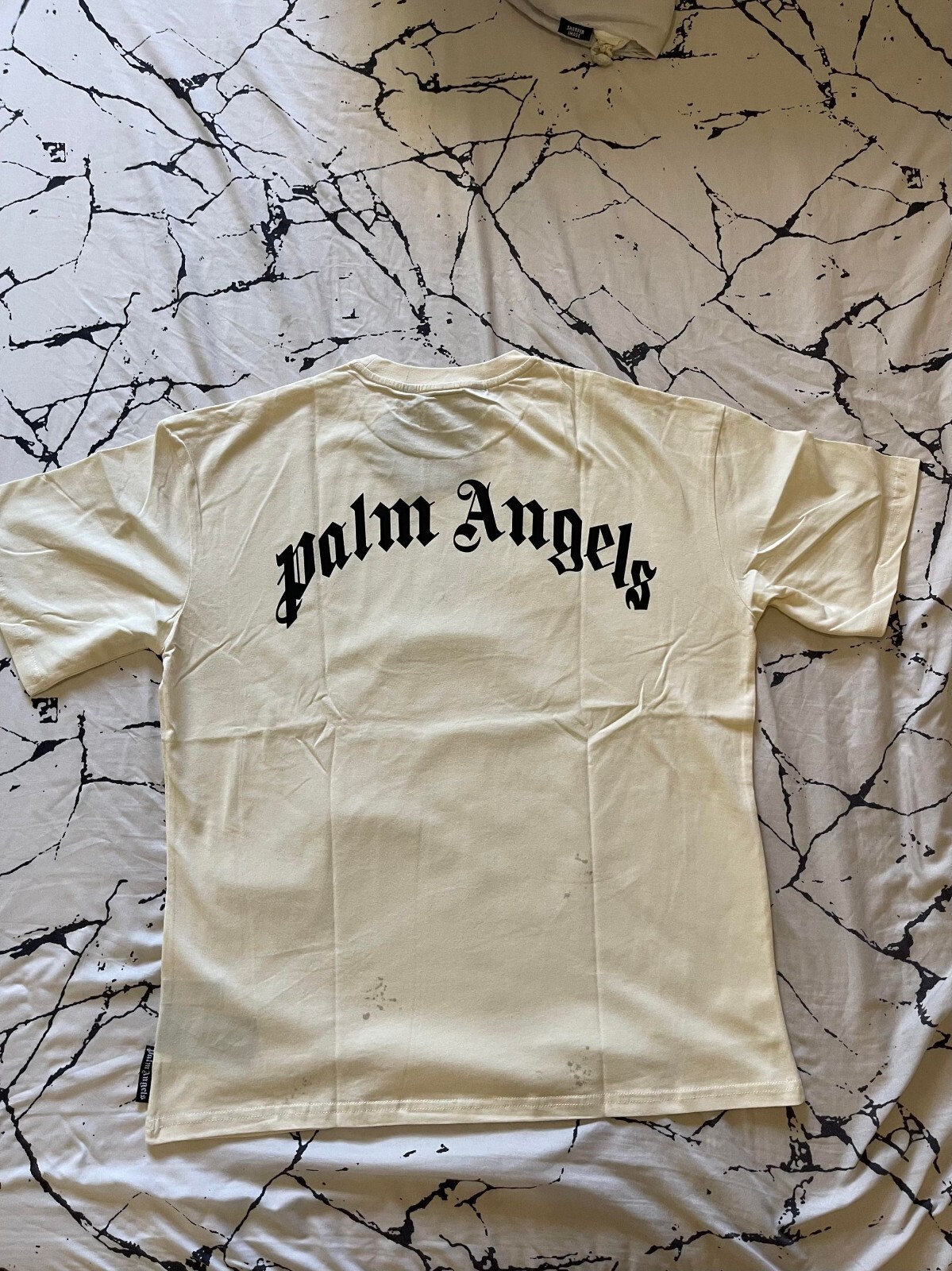 PALM ANGELS PALM ANGELS GRAPHIC PRINT T-SHIRT / CREAM / SIZE L, XL (OVERSIZE)