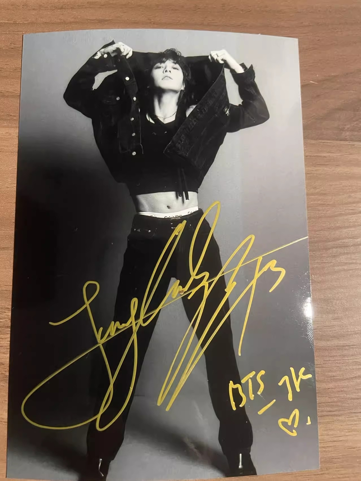 BTS JUNGKOOK サイン BTS JK JUNG KOOK Autographed Signed Photo 4.6 Kpop