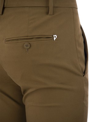 Pre-owned Dondup Perfect - Slim Fit Stretch Trousers In Green