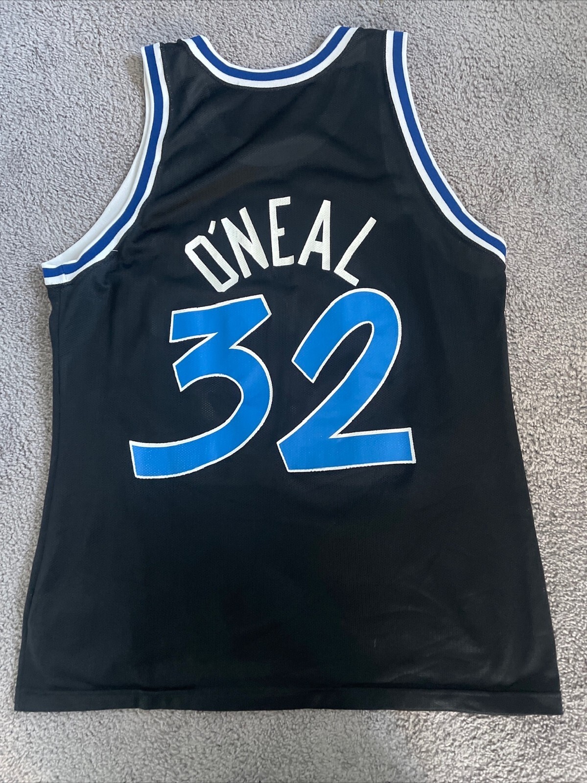 ウェア NBA ORLANDO O'NEAL uniform dq Champion Shaquille O'Neal Orlando Magic Jersey Sz 40 Black