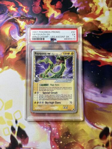 Rayquaza EX Pokémon Promo Card 97/101 World Champions PSA 5 Rayquaza EX Pokémon Promo Card 97/101 World Champions PSA 5