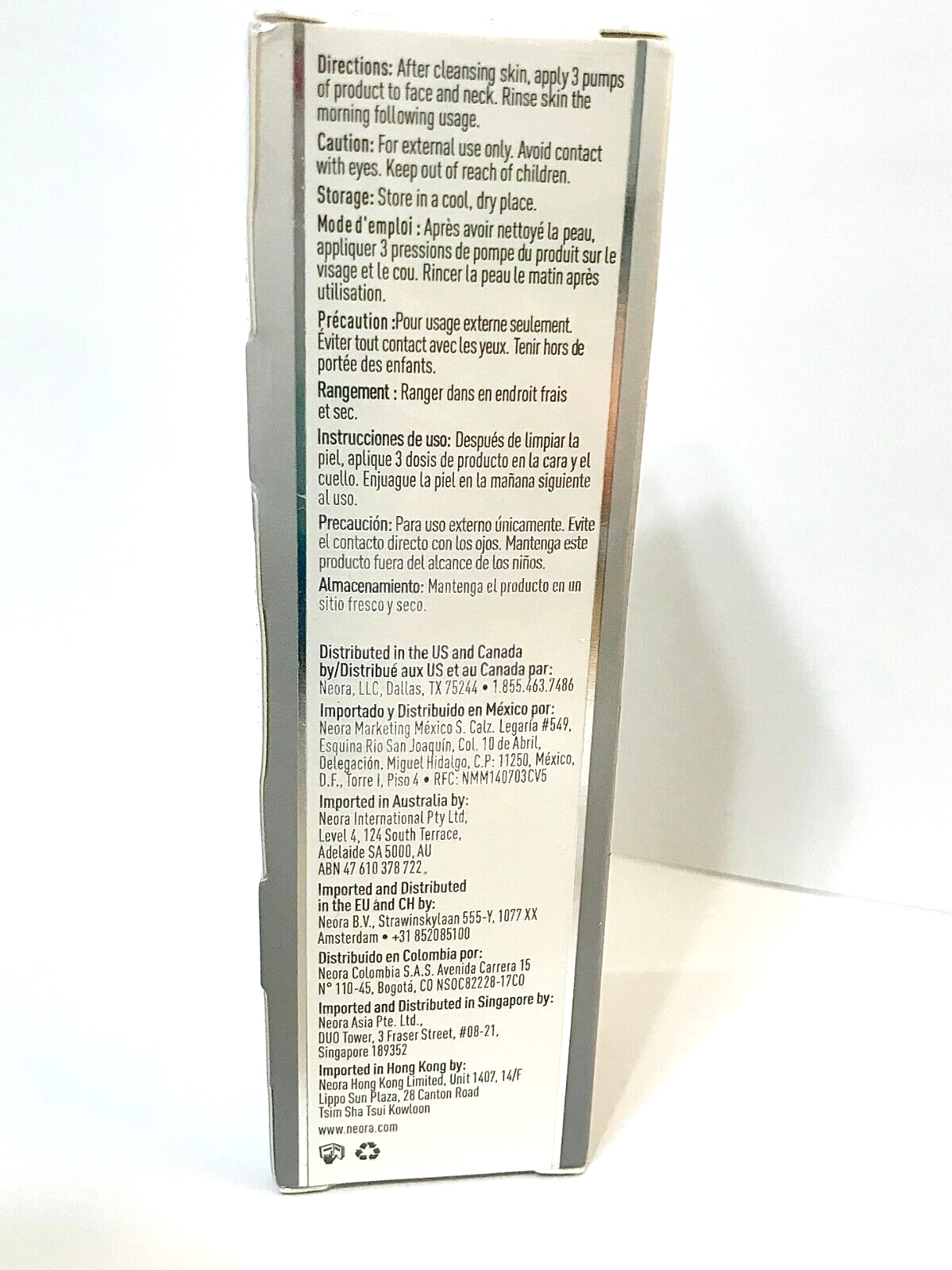 N0B0X 2027 AGE IQ Neora Night Cream Nerium AD Anti Aging Wrinkle Serum eye aha