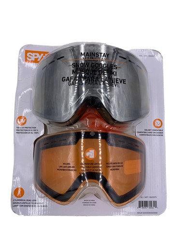 Spy MainStay Snow Goggles, (Helmet Compatible, Cylindrical Spy MainStay Snow Goggles, (Helmet Compatible, Cylindrical