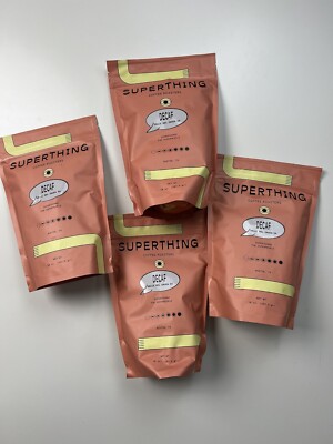 4 bags of decaf coffee beans whole superthing roasters 