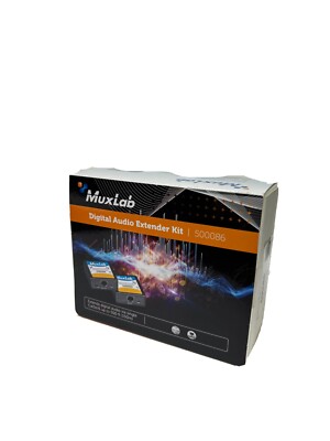 MUXLAB 500086 TX & RX DIGITAL AUDIO EXTENDER TRANSMITTER/RECEIVER OVER CAT 5E/6