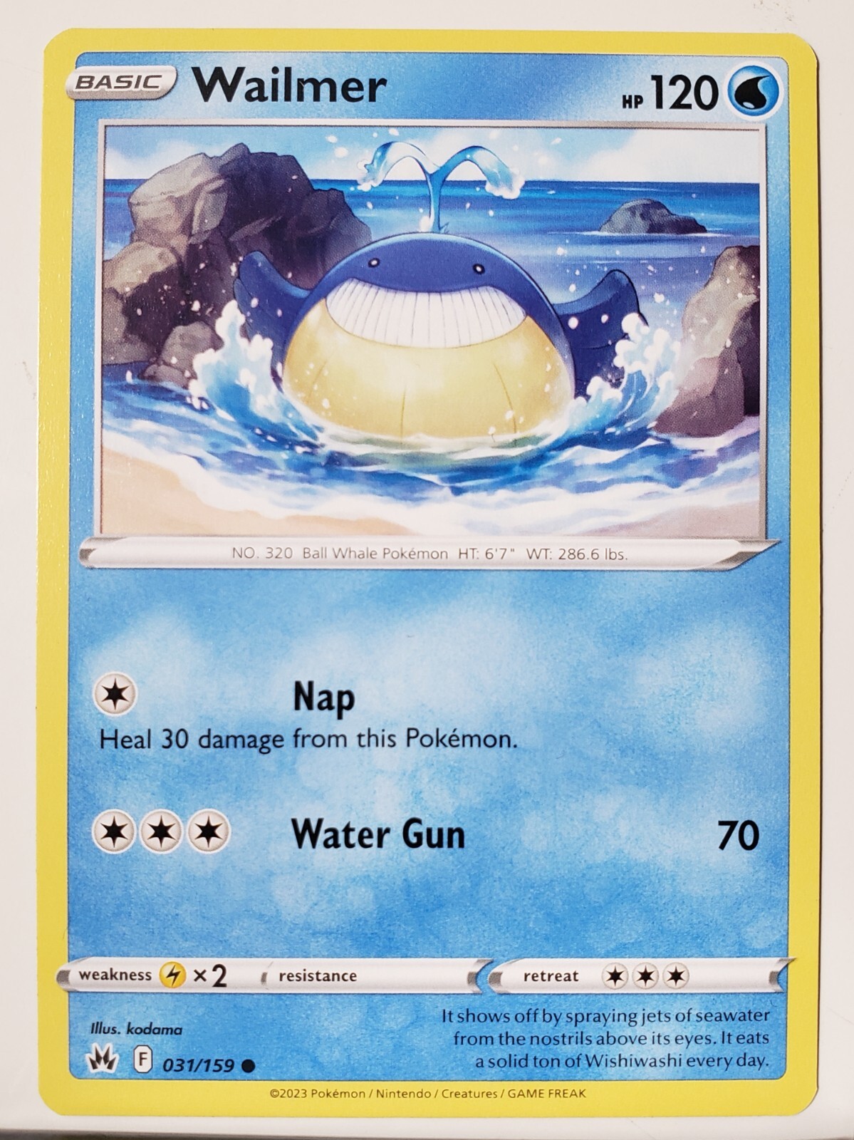 Wailmer 031/159 - NM / M - Crown Zenith Pokemon Card - $2