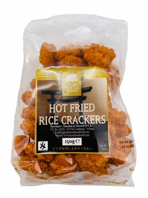 Hot Fried Rice Crackers - Golden Turtle Brand - 150g