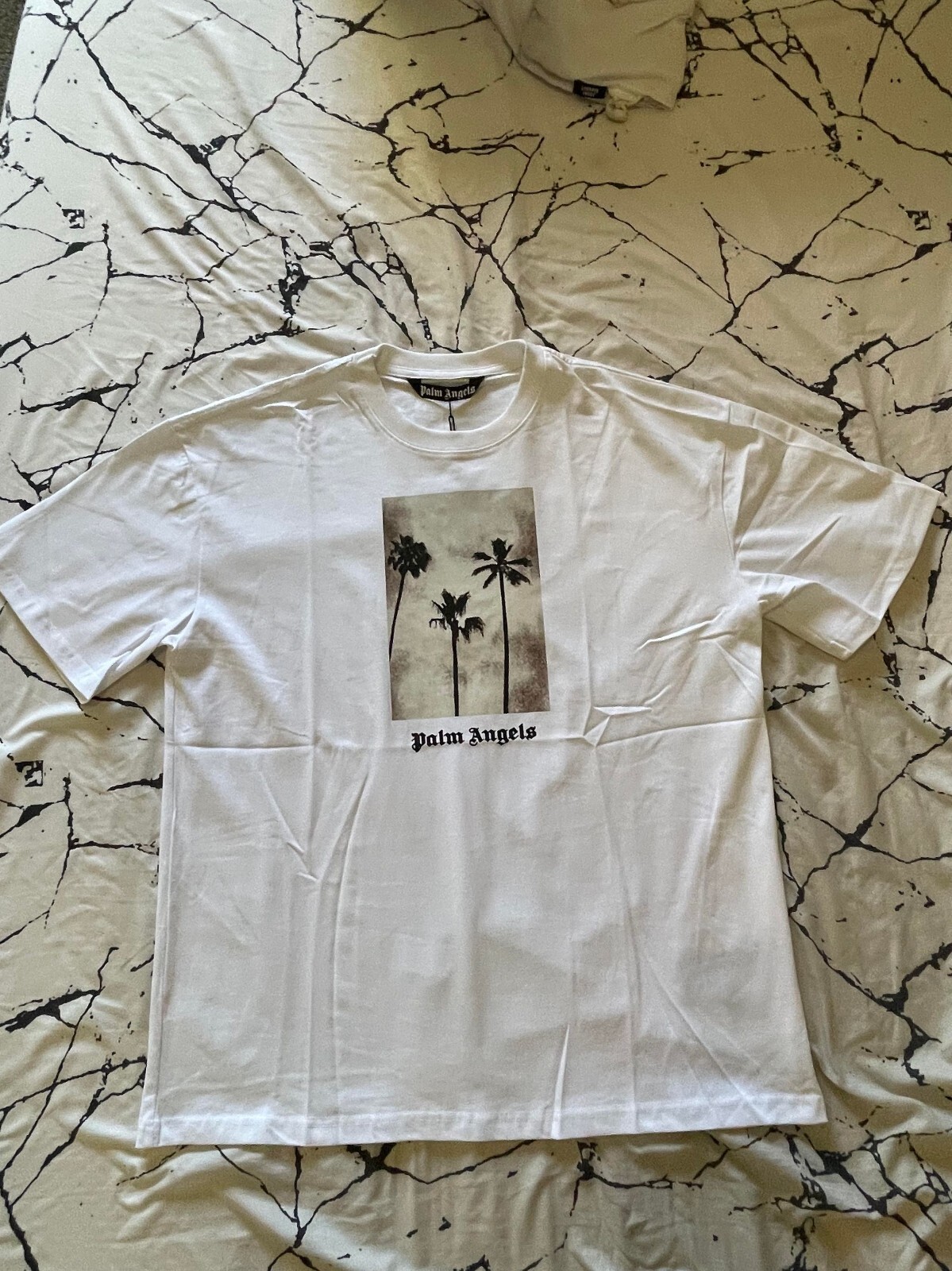 PALM ANGELS PALM ANGLES IMAGE PRINT T-SHIRT / WHITE / SIZE M, L, XL (OVERSIZE)