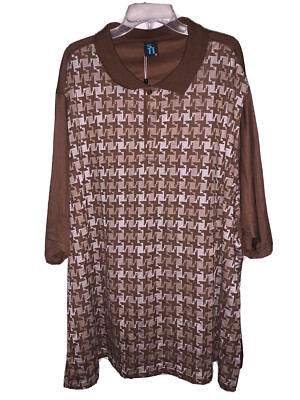 Steve Harvey Celebrity Edition Polo Shirt 3XL Brown Two-Toned - NWT 2421 Brown