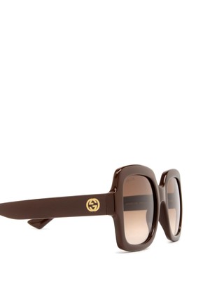 Pre-owned Gucci Gg1337s-006 Brown Sunglasses