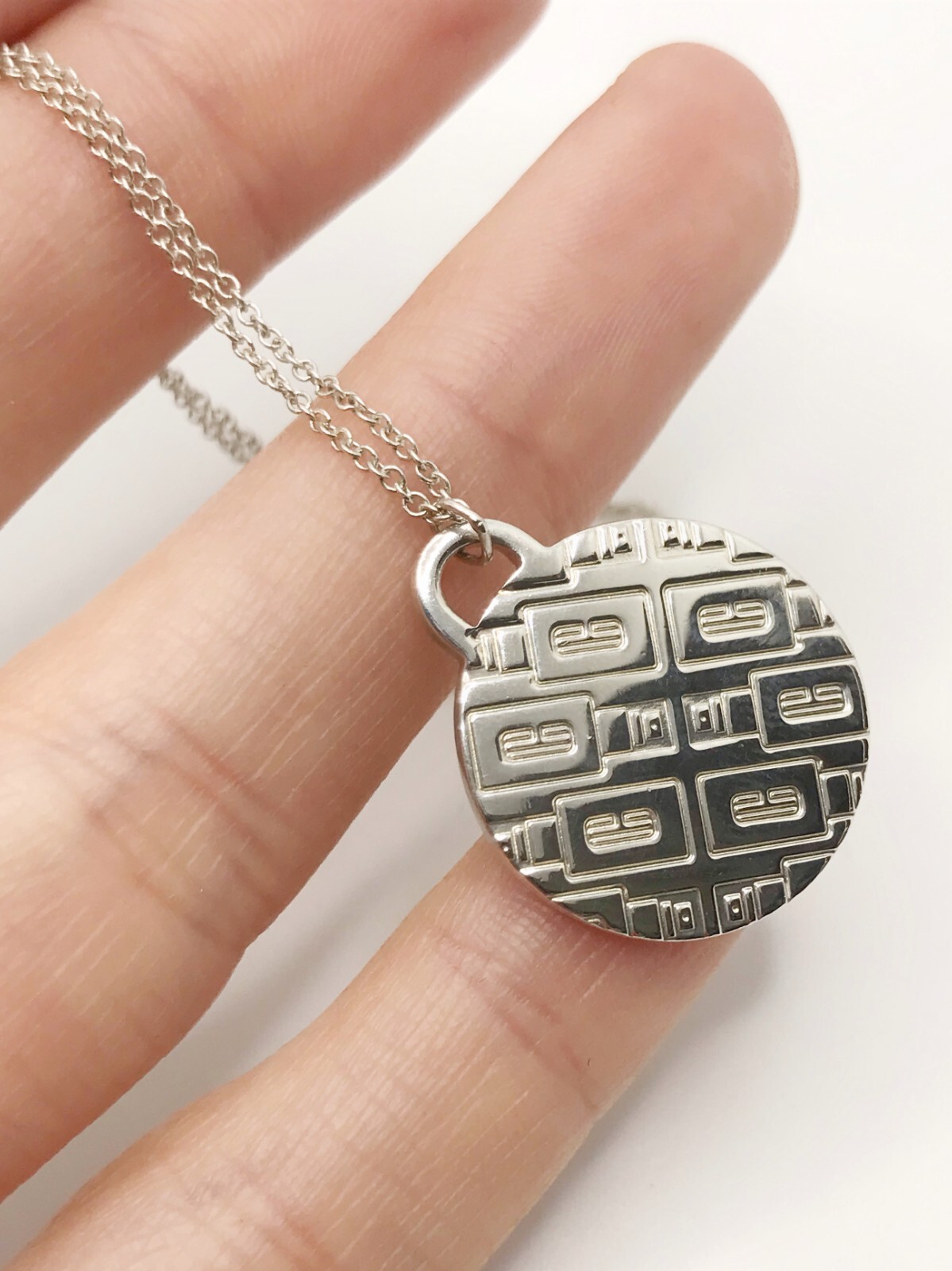 アクセサリー TIFFANY&CO. silver chain necklace 45cm Tiffany & Co. Sterling Silver Clinique 45 Year Tag Necklace