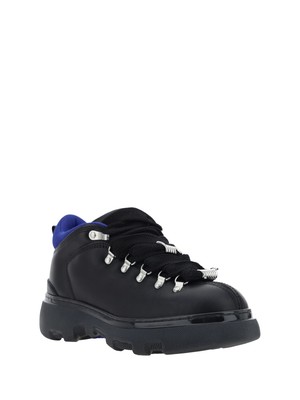 Pre-owned Burberry Trek Ankle Boots In Black