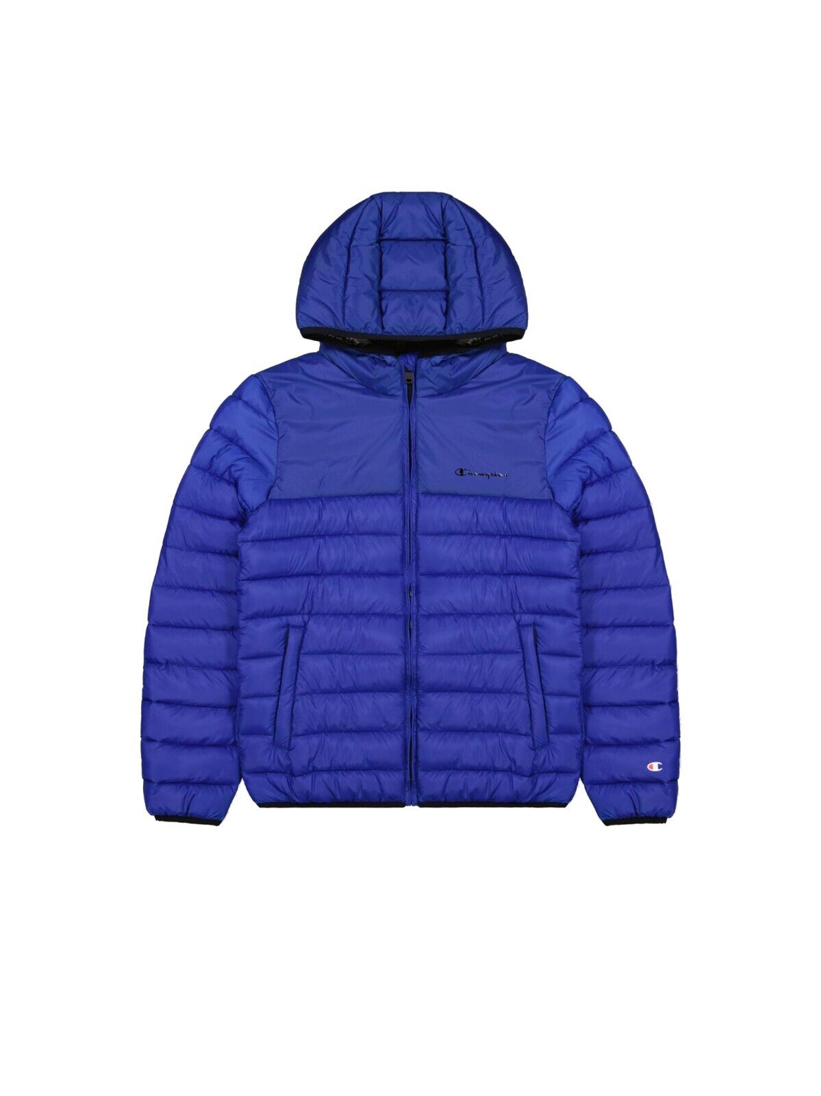 Mens Quilted Jacket Champion Hooded 218073 Line Outdoor Blue Mens Quilted Jacket Champion Hooded 218073 Line Outdoor Blue