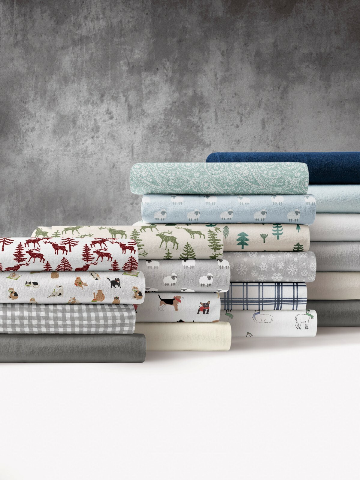 Brielle Home Flanell-Bettlaken-Set Kingsize – 100% Baumwolle, Cremefarben, 4-teilig, Mit Spannbetttuch