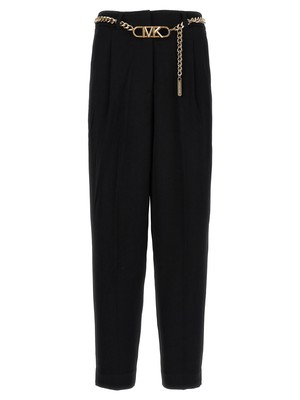 Pre-owned Michael Kors High-waisted Pants In Black