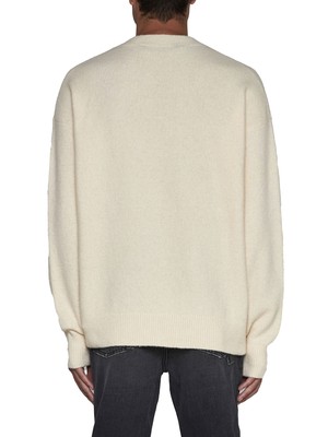 Pre-owned Palm Angels Classic Logo Sweater In Avorio