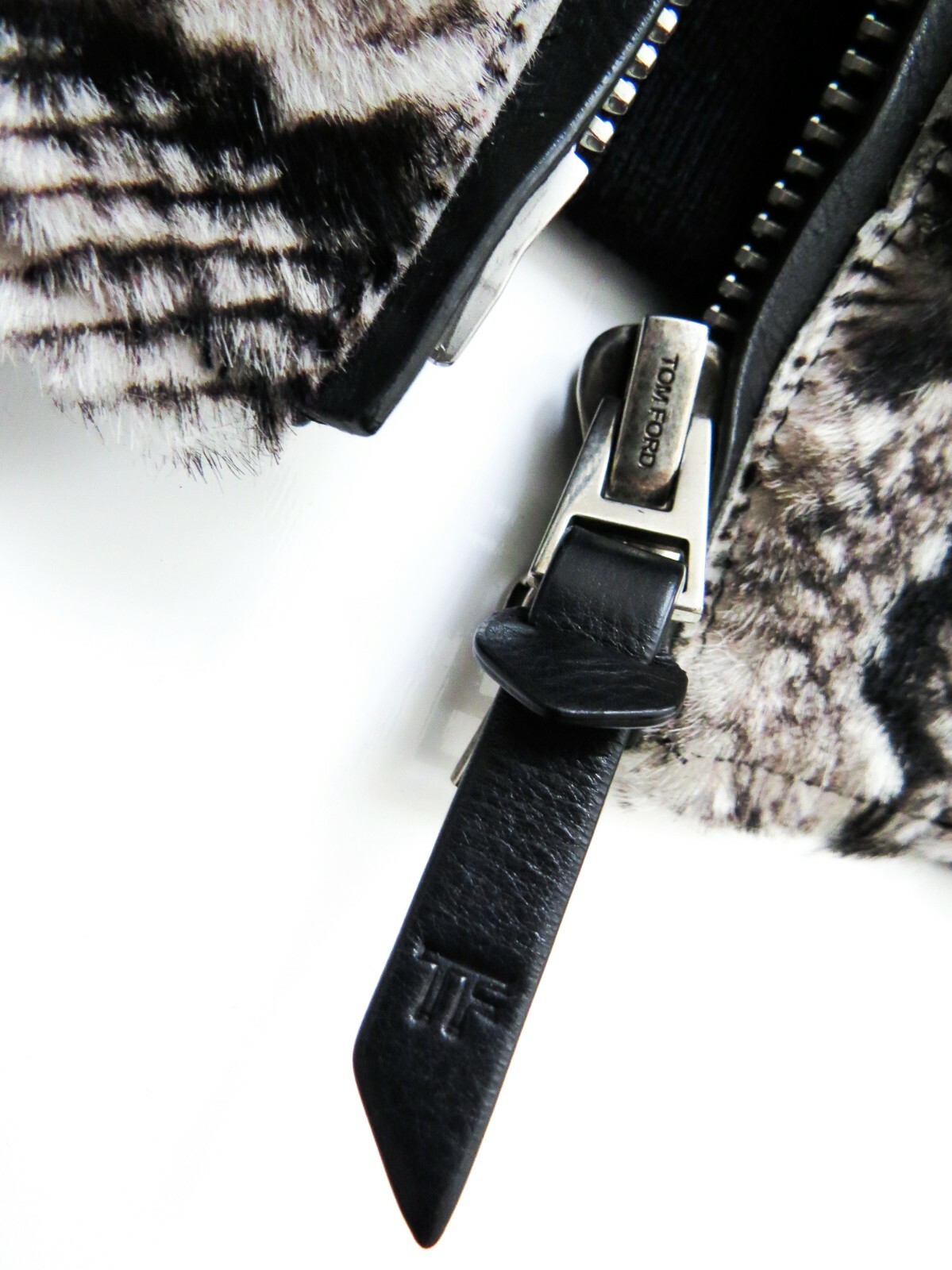 Pre-owned Tom Ford Snakeskin Python Print Shearling Fur Bomber Jacket 56 Euro Xl - 2xl In Multicolor