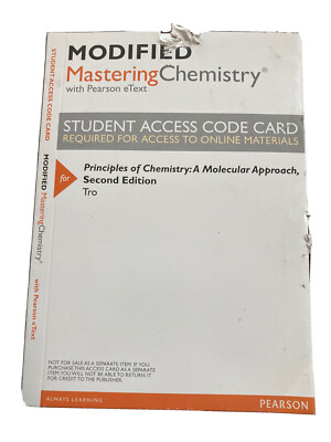 Pearson Principles of Chemistry 2/e MODIFIED MASTERING Access Code w/ eText