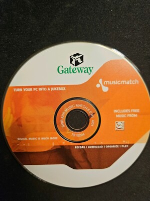 MusicMatch PC Software Turn Your PC Into A Jukebox / Gateway