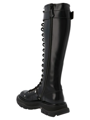 Pre-owned Alexander Mcqueen Tread Sole High Desert Boot In Black