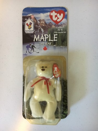 Complete Set Of 4 TY Teenie Beanie Babies Britannia Glory Erin and Maple Bears