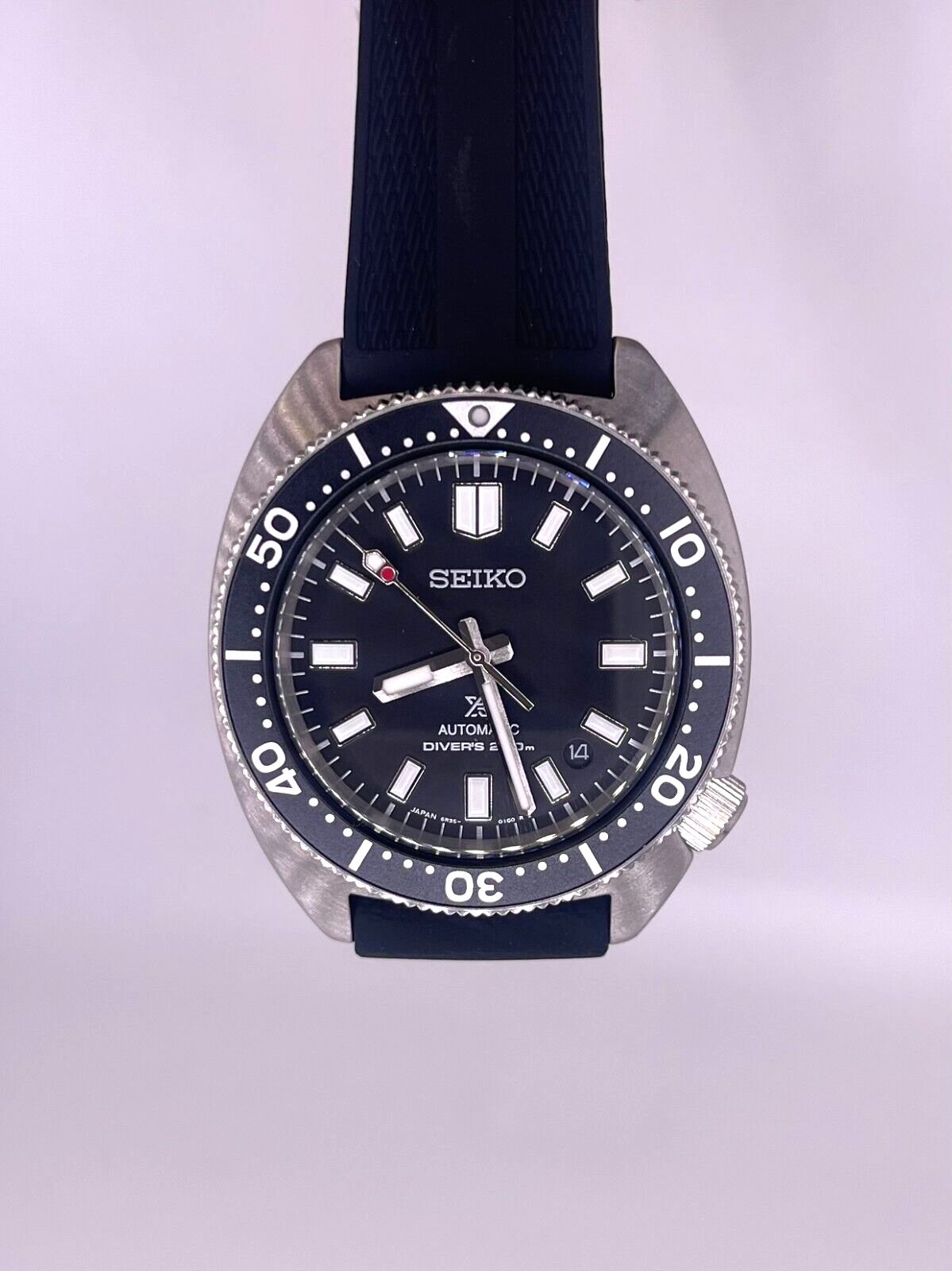Pre-owned Seiko Luxe Prospex Diver Black Dial And Rubber Spb317 Watch In Box With Tags
