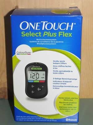 Set One Touch Select Flex Blutzuckermeßgerät Glucose Testgerät mg/dL Teststeifen