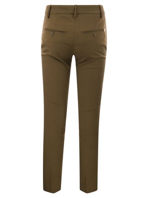 Pre-owned Dondup Perfect - Slim Fit Stretch Trousers In Green