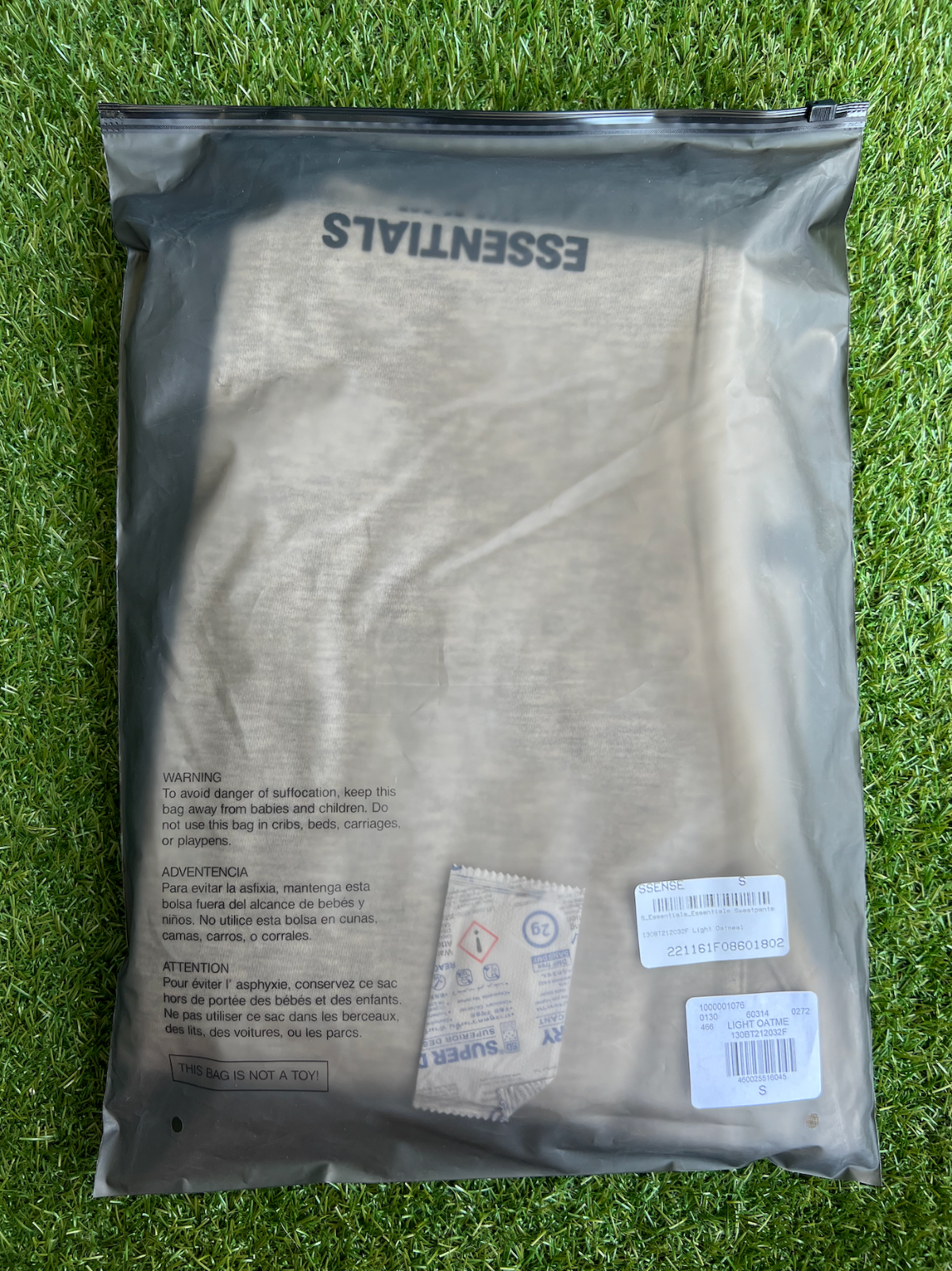 Pre-owned Fear Of God Essentials, , Sweatpants, Light Oatmeal, Ss22, Size S In White