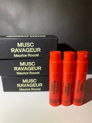 3*Frederic Malle Musc Ravageur Eau De Parfum EDP Sample Spray 3 x 1.2 ml