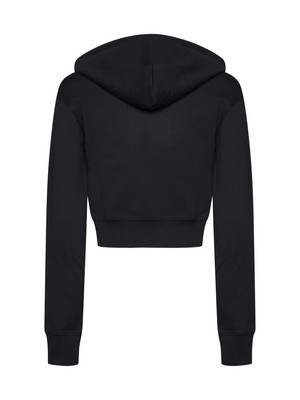 Pre-owned Versace Jeans Couture Cropped Sweatshirt With Logo In Black Gold