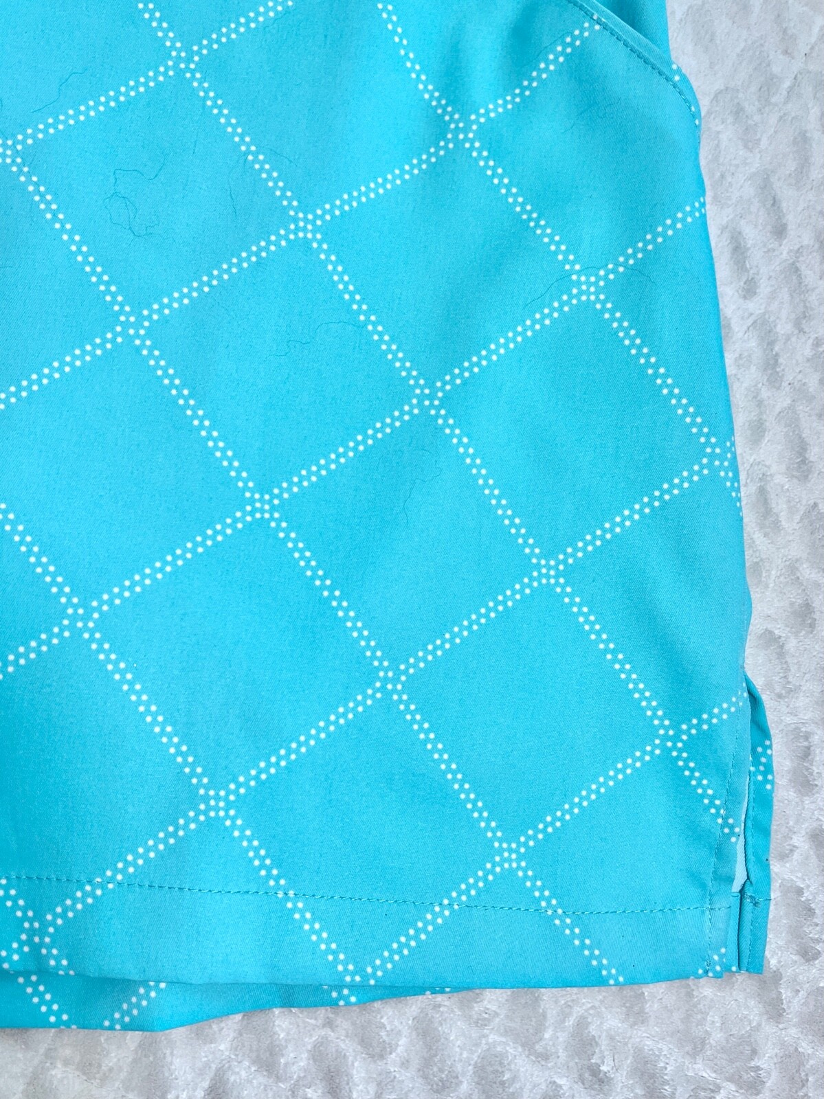 Coral Bay Golf Teal Aqua Skort Diamond Print, Women’s Size L 12P