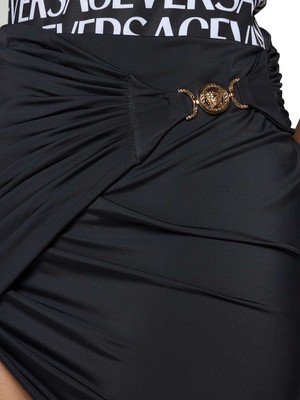 Pre-owned Versace 'medusa'costum Cover Skirt In Black