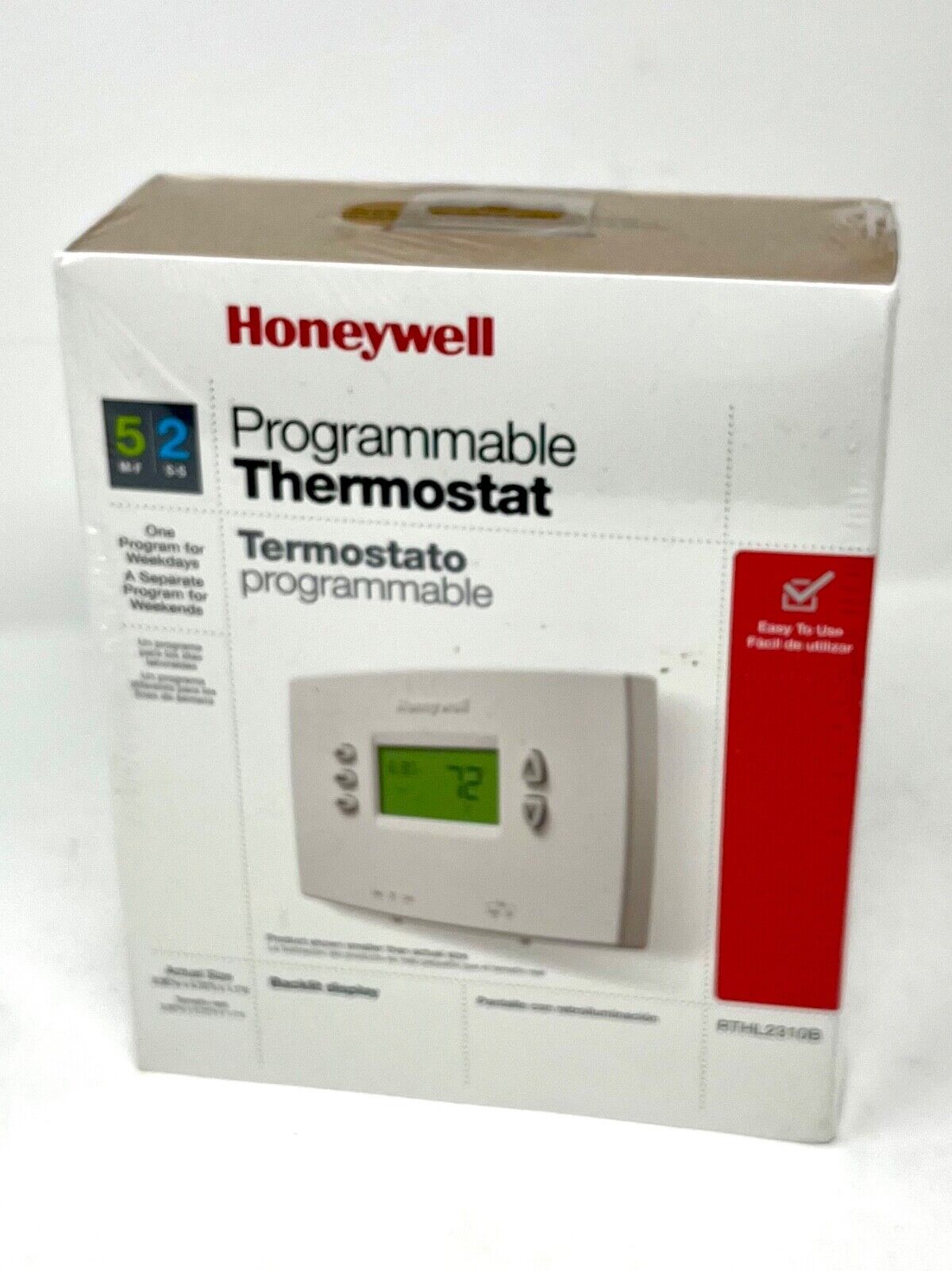 Honeywell 5-2 Day Programmable Thermostat RTHL2310B Backlit 