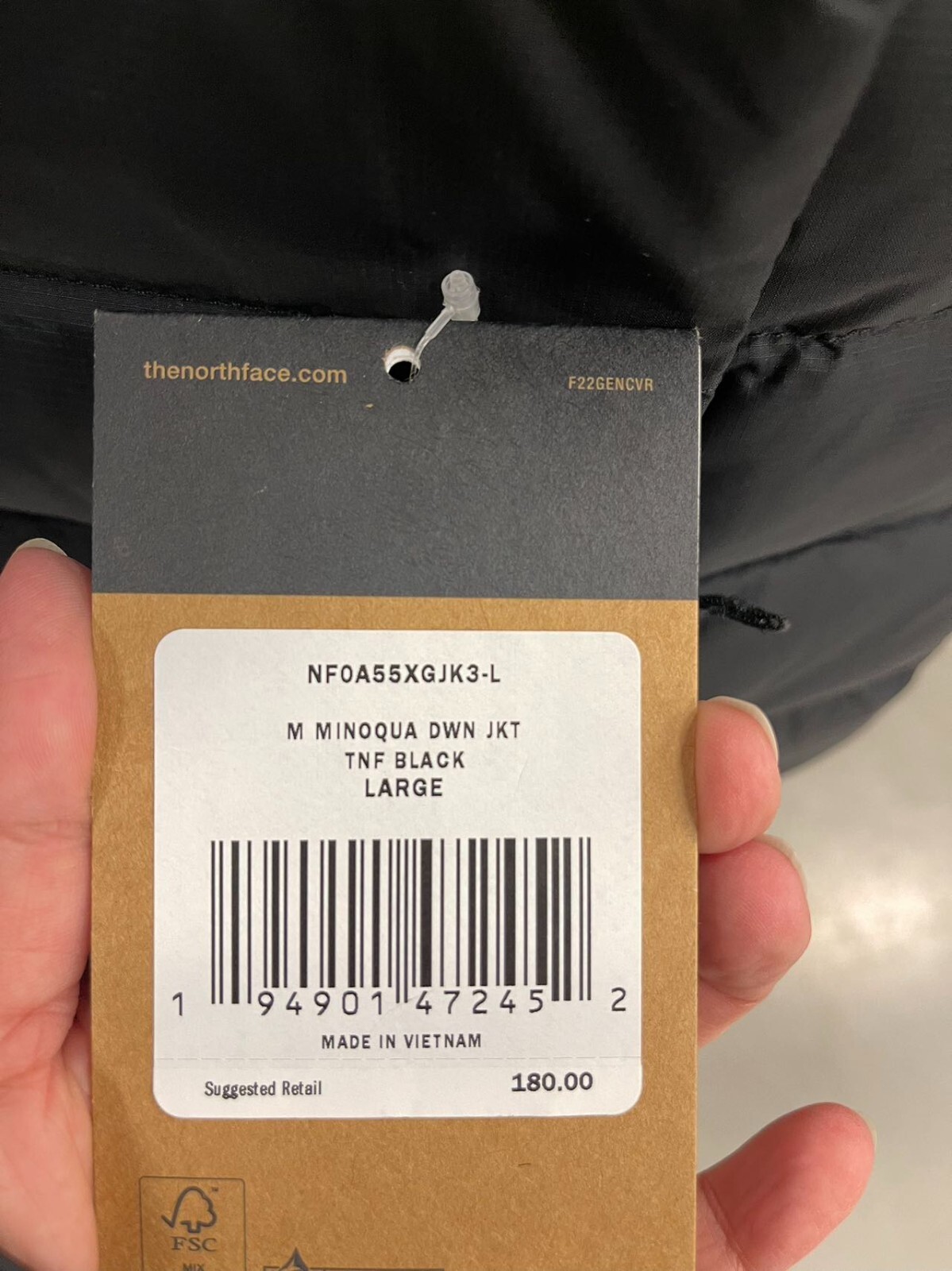 The North Face Mens Minoqua Insulated Puffer Jacket 550-Down TNF Black